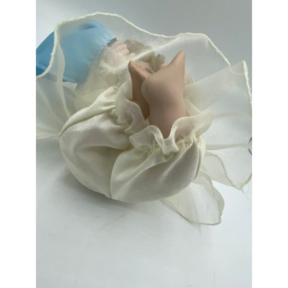 Doll 1991 Cindy M. McClure 9” Porcelain Crying curly blonde Vintage - Picture 10 of 10